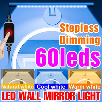 Sconce da Parede do DIODO emissor de Lâmpadas de Quarto Nightlight Espelho do Banheiro, Ilumina 8W 12W 16W Para a Decoração Home Dimmable Interior LED de Parede Luz