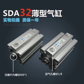 SDA32*150-S frete Grátis 32mm Diâmetro 90mm de Curso Compacto de Cilindros de Ar SDA32X150-S de Dupla Ação, Ar Cilindro Pneumático