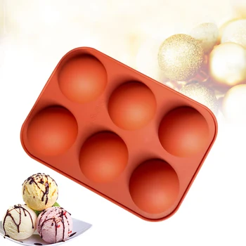 Semi-Esfera de Silicone Cozimento Molde para Assar em 3D Bakeware de Chocolate Meia Bola Esfera Molde Cupcake Pan Bolo de DIY Muffin Ferramenta de Cozinha 0