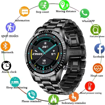 Smart Watch Homens Pressão Arterial Impermeável Smartwatch Mulheres Monitor de frequência Cardíaca de Fitness Tracker Relógio de Desporto Para o Android IOS
