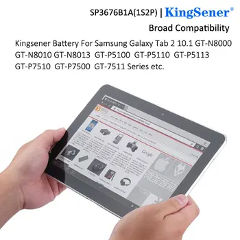 SP3676B1A(1S2P) Nova Bateria para Samsung Galaxy Tab 2 10.1 GT-N8000 GT-N8010 GT-N8013 GT-P5100 GT-P5110 P5113 P7510 P7500 P5100 5