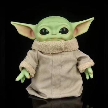 Star Wars Bebê Yoda peluches Mestre Yoda Figura de Ação Brinquedos 28cm Kawaii Coleção de Modelo de Aniversário, Presente de Natal para Crianças