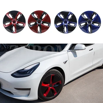 Tesla Model 3 De Alto Desempenho 18 Polegadas Cubo De Roda Tampa De Pneus De Proteção A Guarnição Rinng Decorativos Exteriores Modificado Acessórios