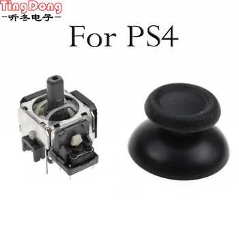 TingDong Novo Substituição 3D joystick analógico Polegar ficar com o joystick na tampa Direcional para PS4 controlador ps 4 0