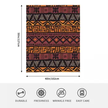 Tribal africano Padrão de Lançar um Cobertor de Lã Jogar Cobertor BedBlanket Softblanket flanela Quente da cama, Em Casa, viagens Adulto criança 1