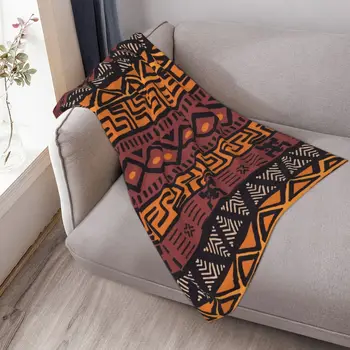 Tribal africano Padrão de Lançar um Cobertor de Lã Jogar Cobertor BedBlanket Softblanket flanela Quente da cama, Em Casa, viagens Adulto criança 2