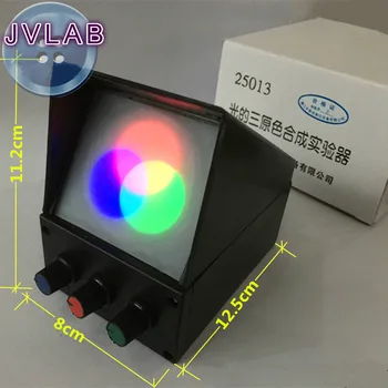 Três sintético experimental dispositivo para demonstrar dispositivo de óptica física experimental de cor da fonte de luz