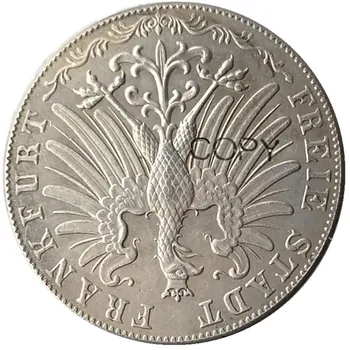 Uncirculated 1855 Alemanha 2 gulden de Frankfurt - a Paz Au Detalhes CollectibleE de Prata Banhado a Prata Cópia Banhado a Prata CopyDE(41)