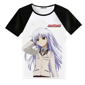 Unisex Anime Cos Angel Beats! Yuzuru Otonashi Yuri Nakamura Algodão Casual T-Shirt T-T-Shirt 0