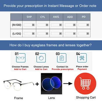 UVLAIK Olho de Gato Decorativos, Óculos de Mulheres Anti Luz Azul Óculos de Armação de Metal Computador Personalizado Óptico Prescrição de Óculos 4