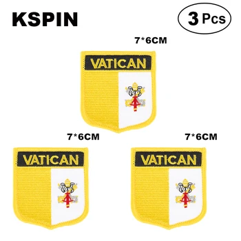 Vaticano Shiled Forma bandeira patches bandeira nacional patches para Cothing Decoração DIY