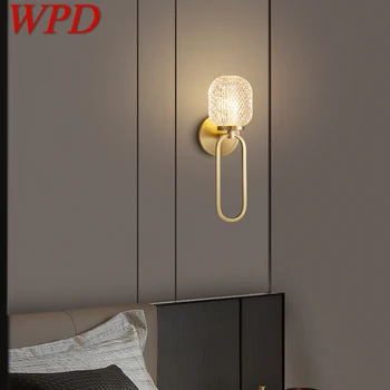 WPD Moderna de Bronze da Lâmpada de Parede LED Indoor Candeeiro de Iluminação Simples e Chique Criativas de Decoração de Casa, Quarto de Cabeceira