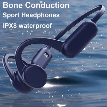 X18s Osso Condução de Fone de ouvido Novo IPX8 Natação Esportes Fones de ouvido sem Fio Mp3 com Bluetooth Impermeável 8G de Memória, Fone de ouvido Genuíno