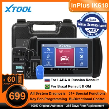 XTOOL InPlus IK618 Programador Chave 31+ Serviço Para Toyota/Benz/VW Todas as Chaves Perdidas Ferramentas de Diagnóstico Com KC501 KS01 M822 como X100PAD3