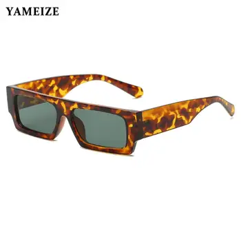 YAMEZE Moda Retângulo Pequeno de Óculos de sol das Mulheres 2021 Senhora de Verão, Óculos de Moldura Estreita Steampunk Vintage, Óculos de Sol Okulary Rozow